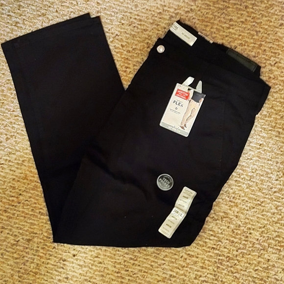 LEVI STRAUSS SIGNATURE MEN'S PREMIUM FLEX S67 ATHLETIC JEANS - 40x30 BLACK - Picture 3 of 5